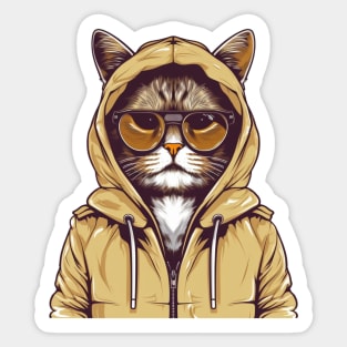 Cat Dude Sticker